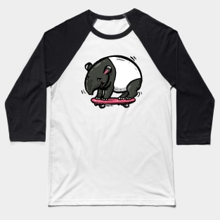 Fat tapir playing surf skate Baseball T-Shirt